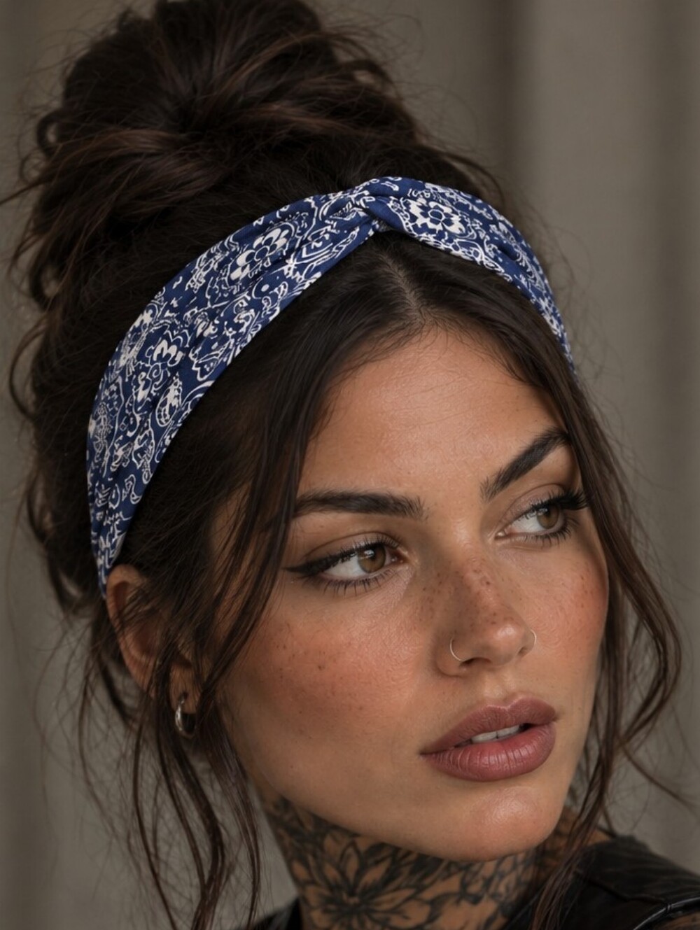 Blue Paisley Twist Headband - Women Accessories
